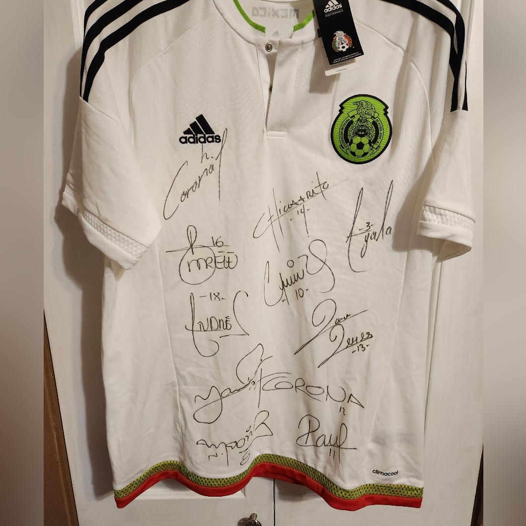 Nwt Signed 2015 Adidas Mexico Nationalteam Soccer Jersey